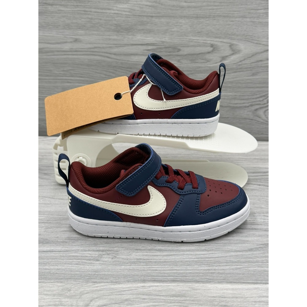New Nike youth Court Borough Low Recraft Sneakers Show DV5457-602 Size 10.5C Red